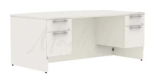 small bow front desk with drawers 11