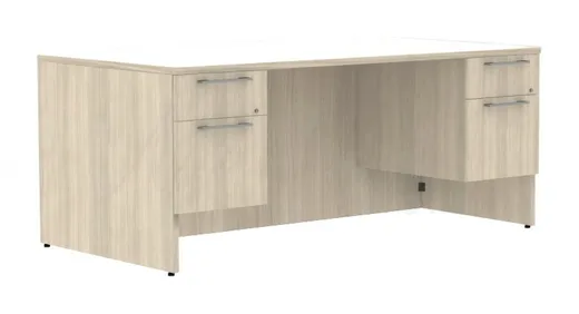 small bow front desk with drawers 17