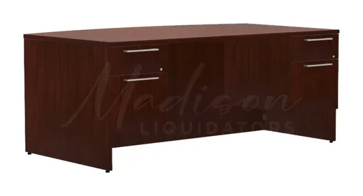 small bow front desk with drawers 19