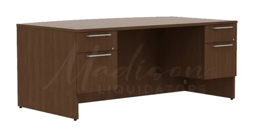 Bow Front Desk with Drawers
