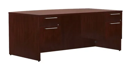small bow front desk with drawers 14