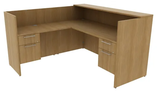 small l shaped reception desk with drawers 16