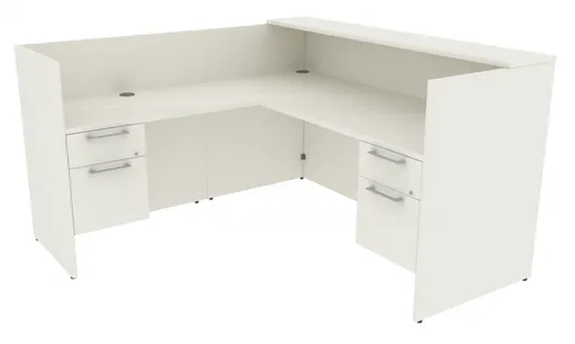 small l shaped reception desk with drawers 13