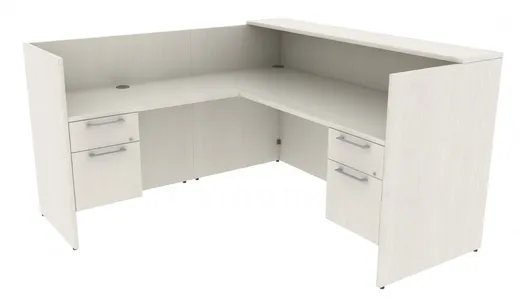 small l shaped reception desk with drawers 11
