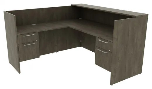 small l shaped reception desk with drawers 12