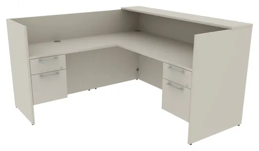 small l shaped reception desk with drawers 13