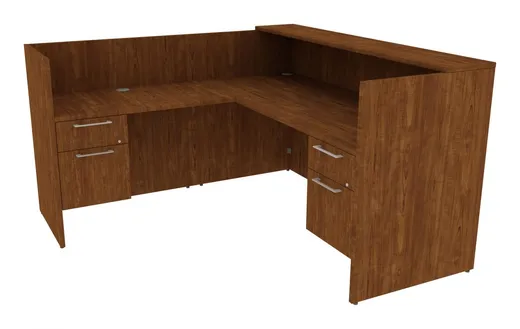 small l shaped reception desk with drawers 16