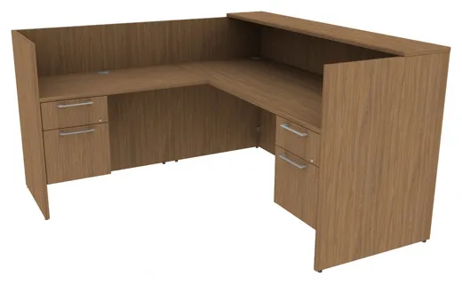 small l shaped reception desk with drawers 13