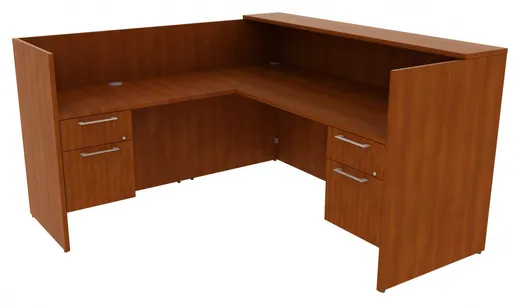 small l shaped reception desk with drawers 17