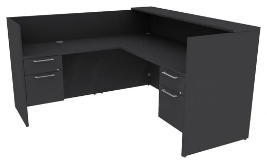 small l shaped reception desk with drawers 13