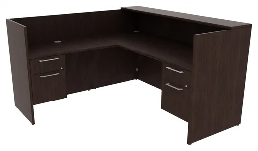 small l shaped reception desk with drawers 18