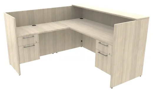 small l shaped reception desk with drawers 12