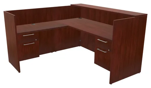 small l shaped reception desk with drawers 14