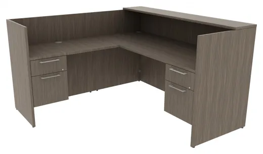 small l shaped reception desk with drawers 14