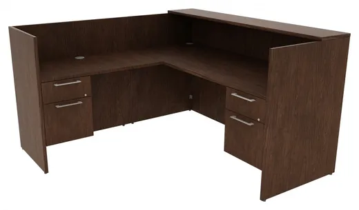 small l shaped reception desk with drawers 18
