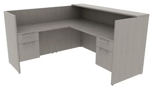 small l shaped reception desk with drawers 16