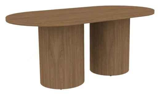 small racetrack conference table with drum base 19