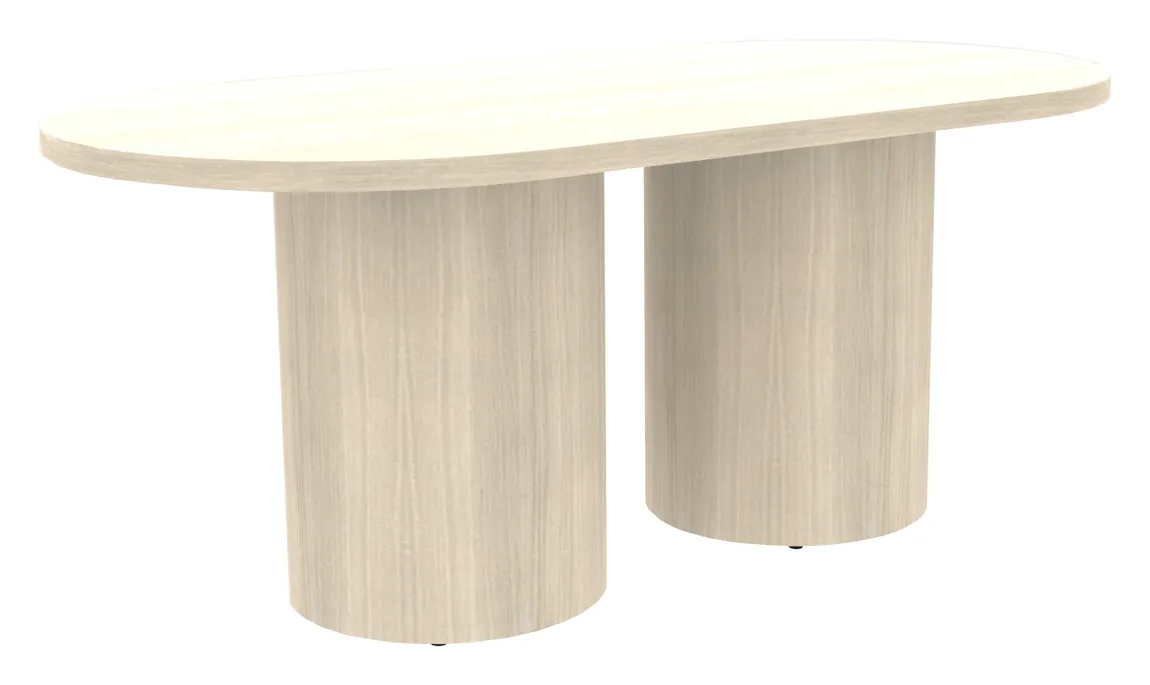 small racetrack conference table with drum base 20