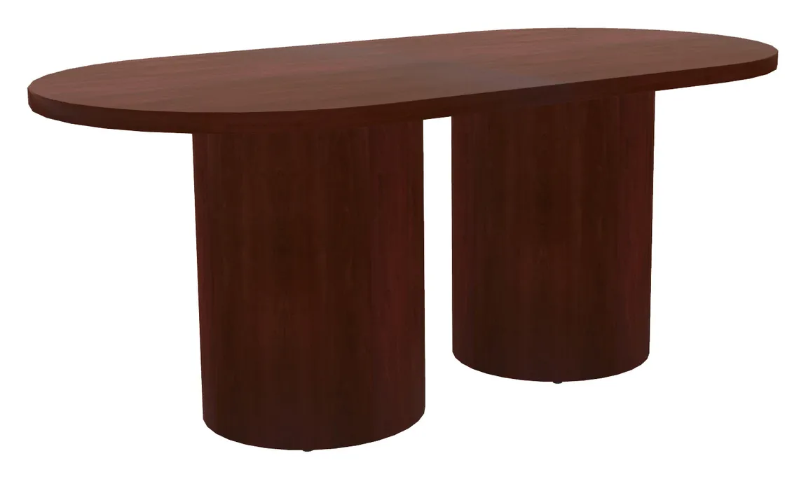 small racetrack conference table with drum base 20