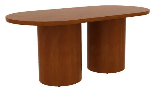 small racetrack conference table with drum base 17