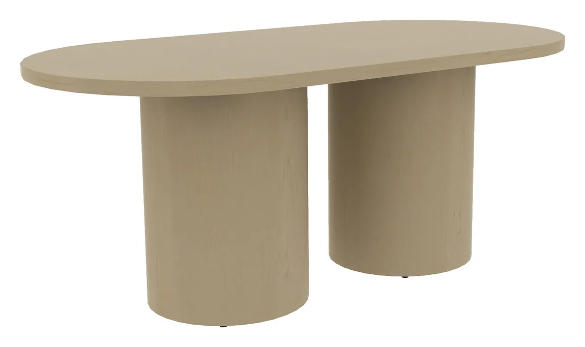 small racetrack conference table with drum base 20