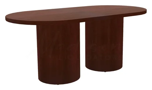 small racetrack conference table with drum base 15