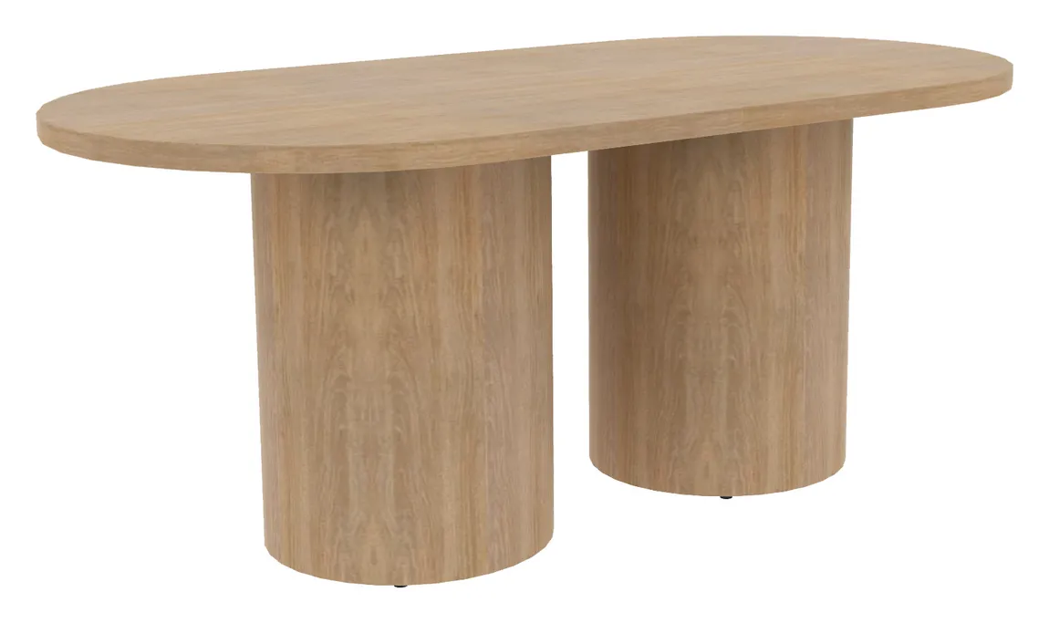 small racetrack conference table with drum base 20