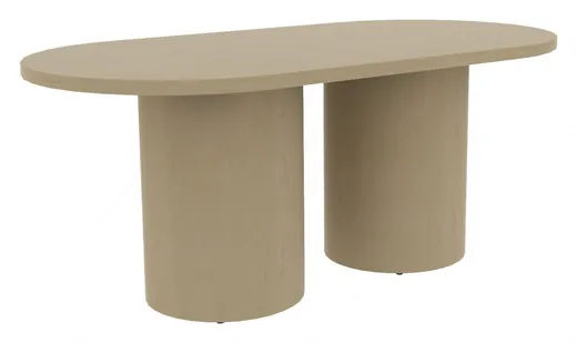 small racetrack conference table with drum base 14