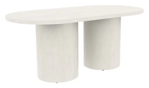 small racetrack conference table with drum base 18