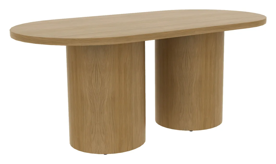 small racetrack conference table with drum base 20