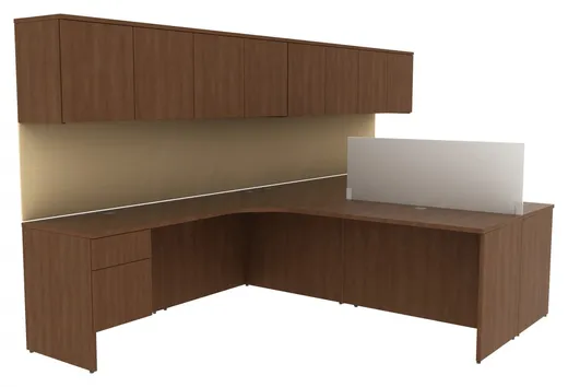 Two Person Desk with Storage