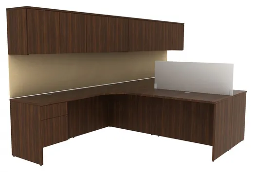 small two person desk with storage 11
