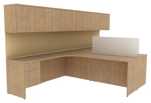 small two person desk with storage 14