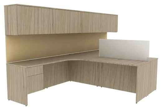 small two person desk with storage 15