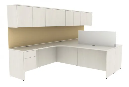 small two person desk with storage 16
