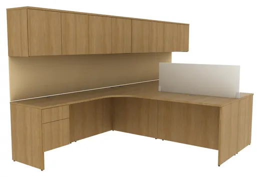 small two person desk with storage 19