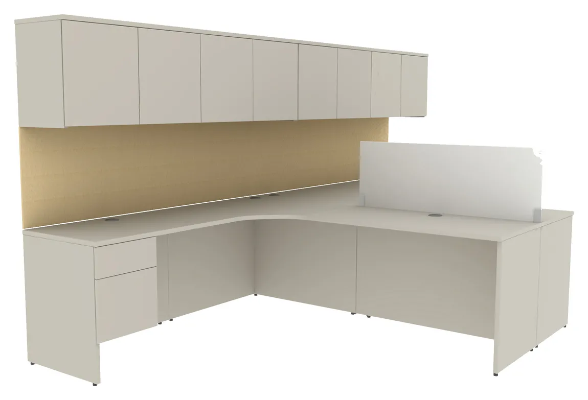 small two person desk with storage 20