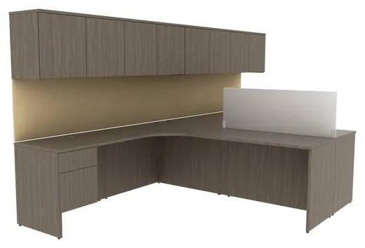 Two Person Desk with Storage
