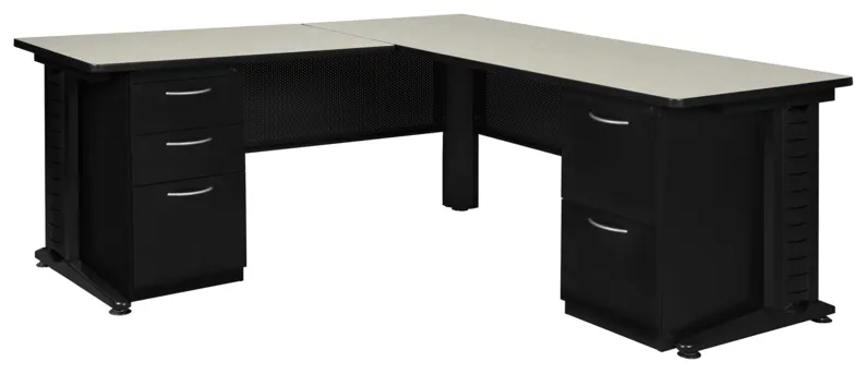 L Shaped Desk with Drawers