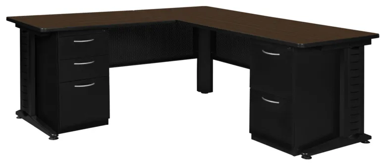 L Shaped Desk with Drawers