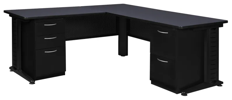 L Shaped Desk with Drawers
