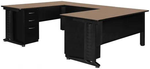 U Shaped Desk with Drawers
