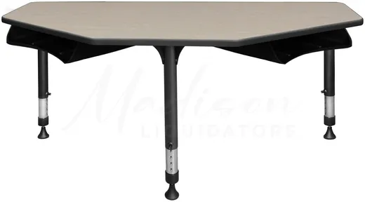 2 Person Classroom Desk with Book Storage