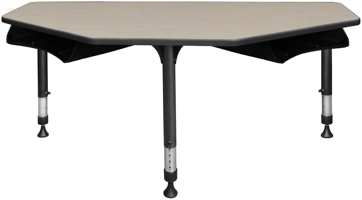 2 Person Classroom Desk with Book Storage