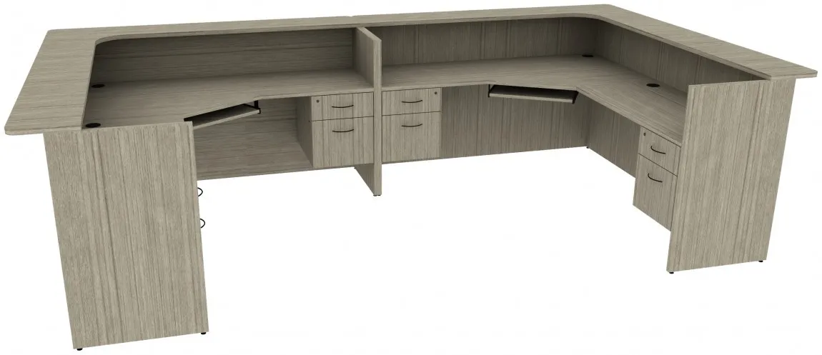 small 2 person reception desk 12