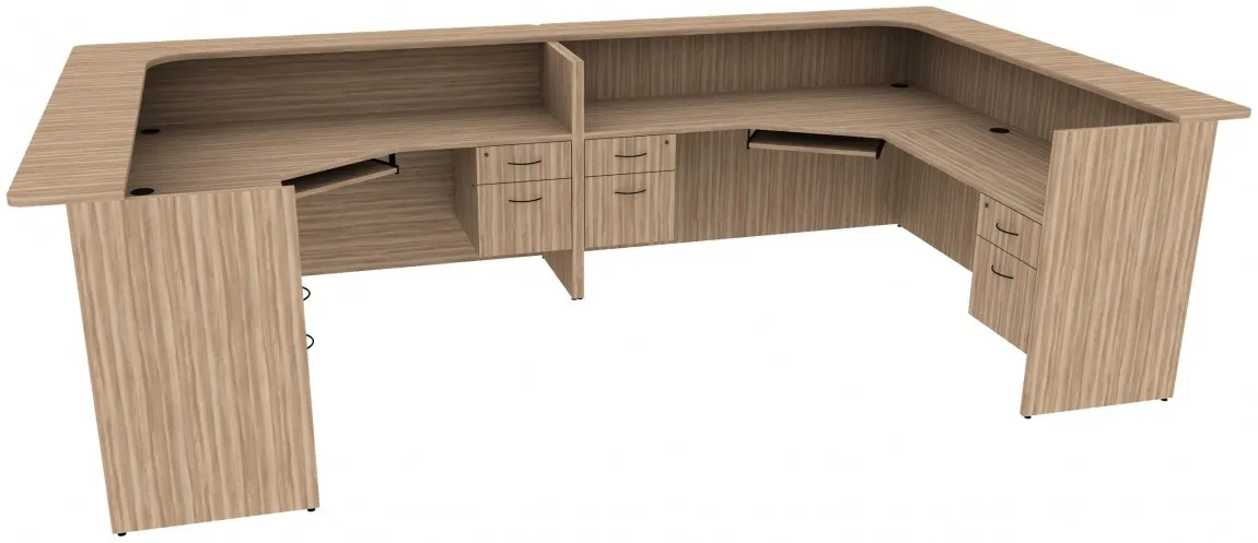 small 2 person reception desk 12