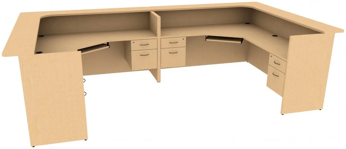 small 2 person reception desk 12