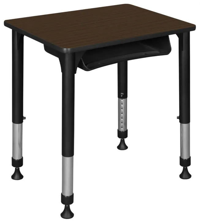 Height Adjustable Classroom Desk with Storage