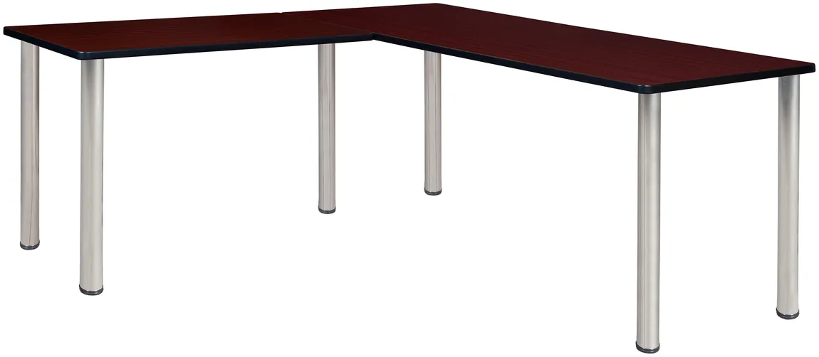 L Shaped Desk with Metal Legs