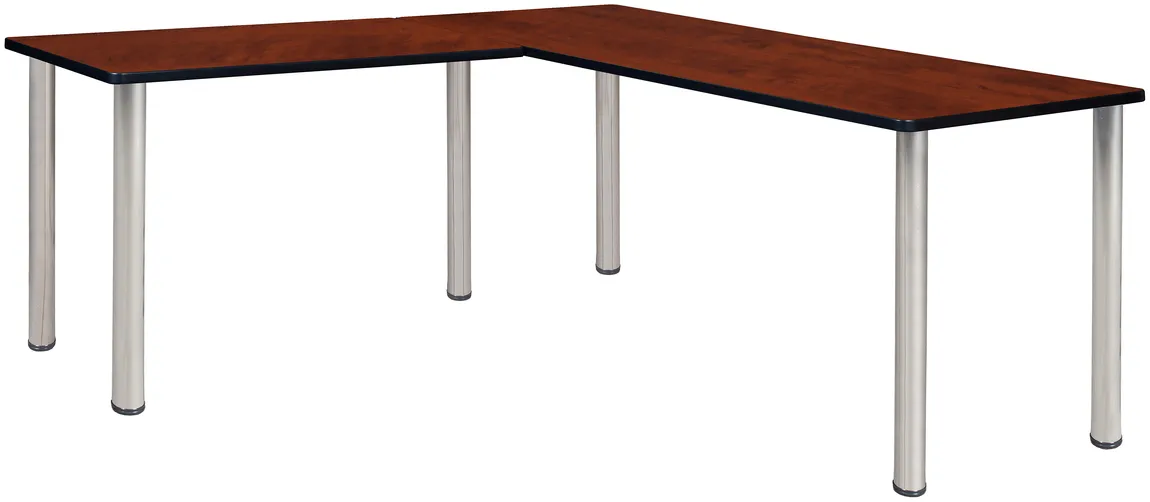 L Shaped Desk with Metal Legs